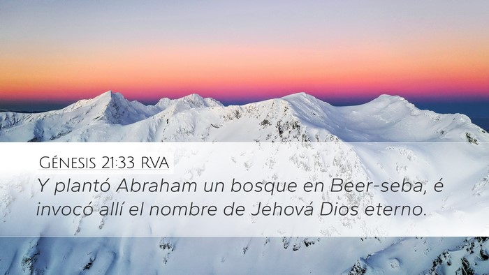 Génesis 21:33 RVA Bible Verse Image