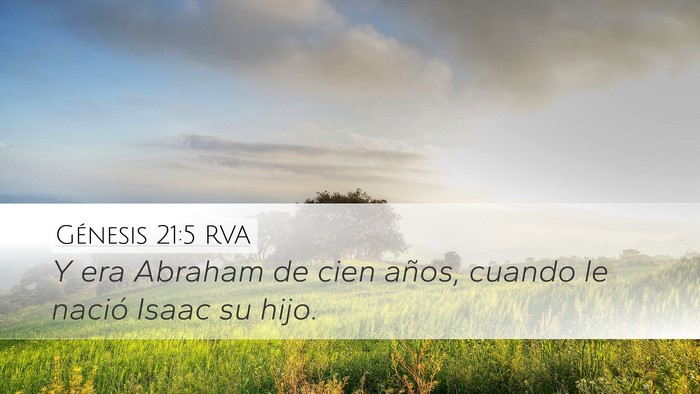 Génesis 21:5 RVA Bible Verse Image