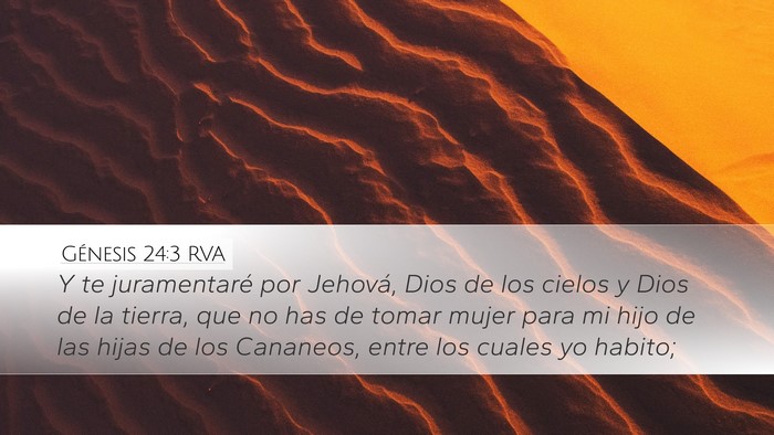 Génesis 24:3 RVA Bible Verse Image