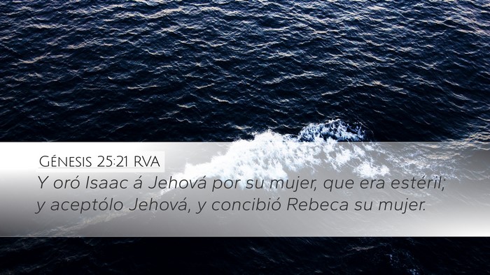 Génesis 25:21 RVA Bible Verse Image