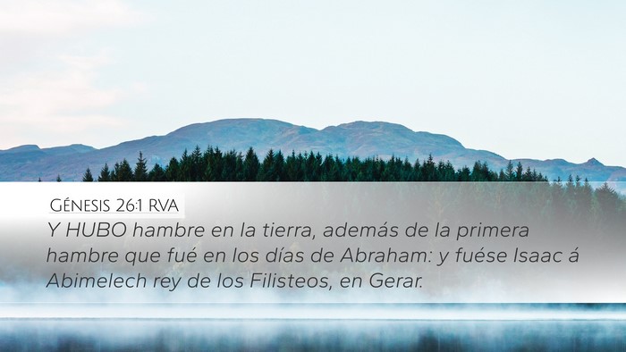 Génesis 26:1 RVA Bible Verse Image