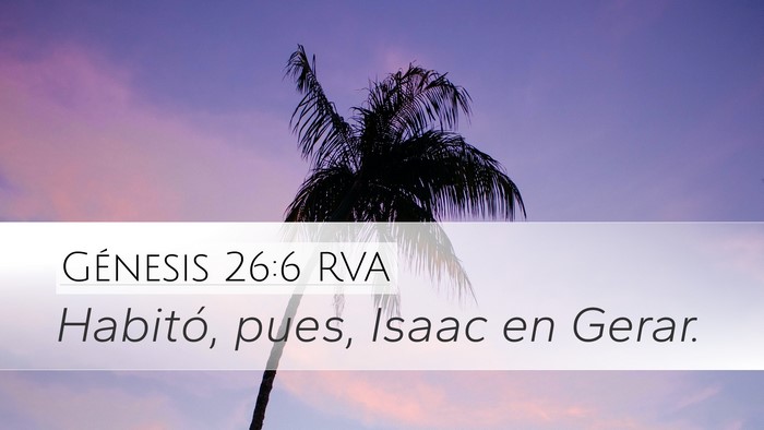 Génesis 26:6 RVA Bible Verse Image