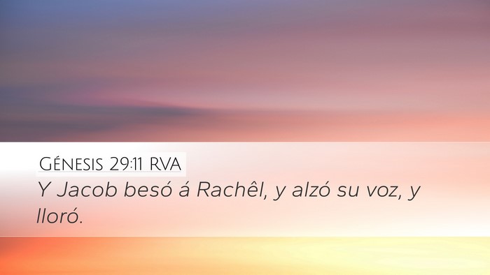 Génesis 29:11 RVA Bible Verse Image