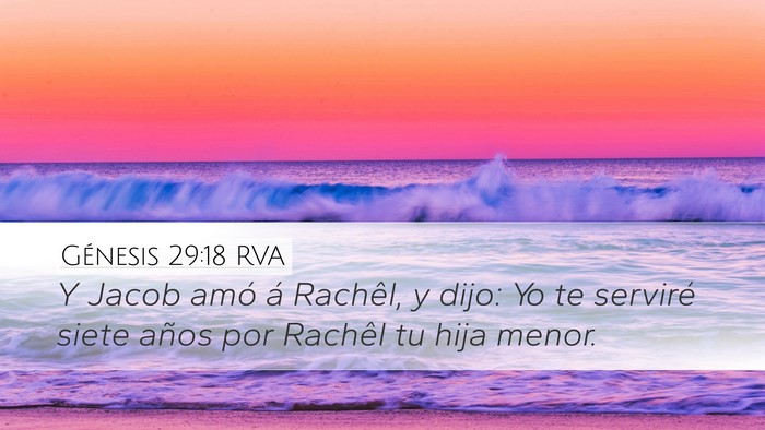 Génesis 29:18 RVA Bible Verse Image
