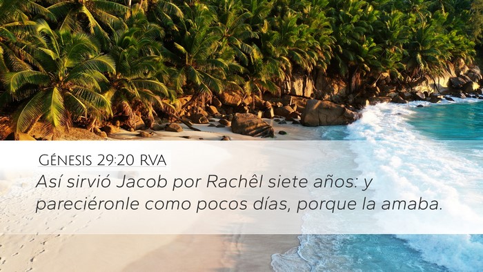 Génesis 29:20 RVA Bible Verse Image