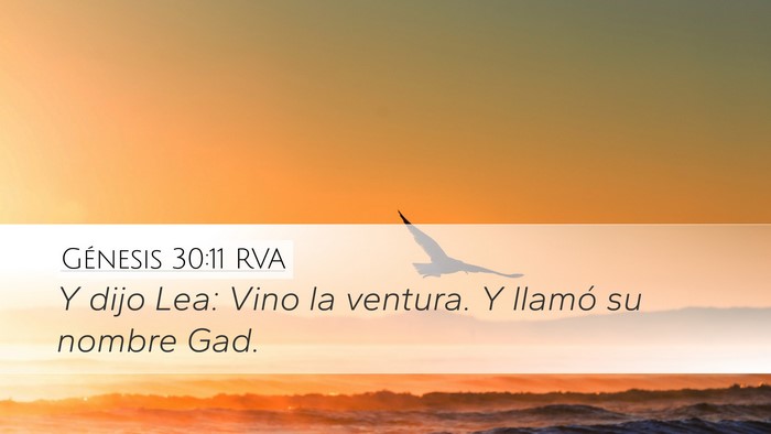 Génesis 30:11 RVA Bible Verse Image