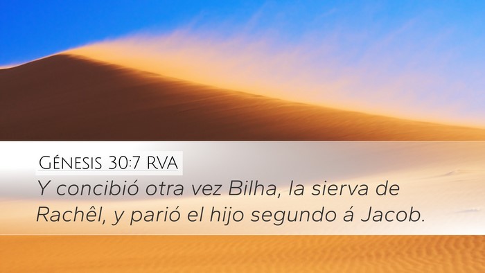 Génesis 30:7 RVA Bible Verse Image