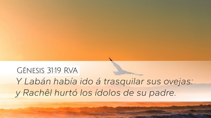 Génesis 31:19 RVA Bible Verse Image