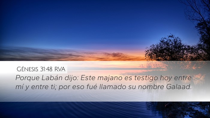 Génesis 31:48 RVA Bible Verse Image