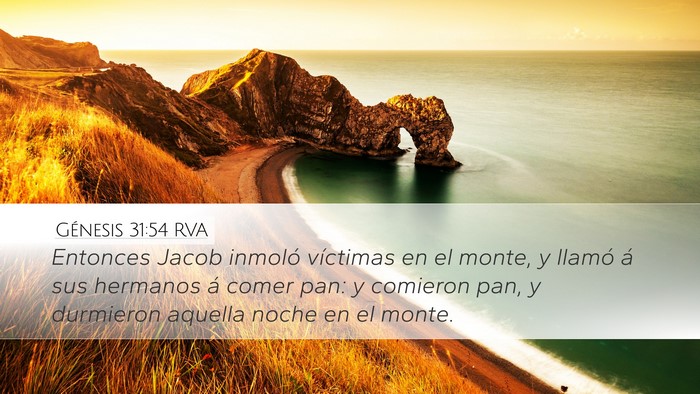 Génesis 31:54 RVA Bible Verse Image