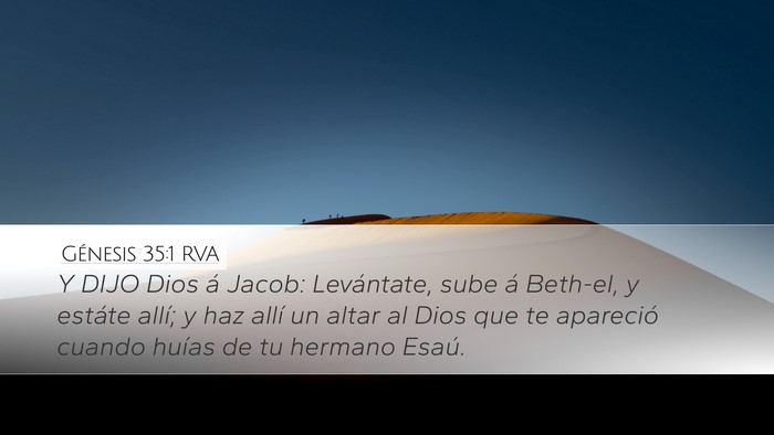 Génesis 35:1 RVA Desktop Wallpaper - Y DIJO Dios á Jacob: Levántate, sube á - Desktop Bible Verse Wallpaper