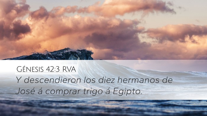 Génesis 42:3 RVA Bible Verse Image