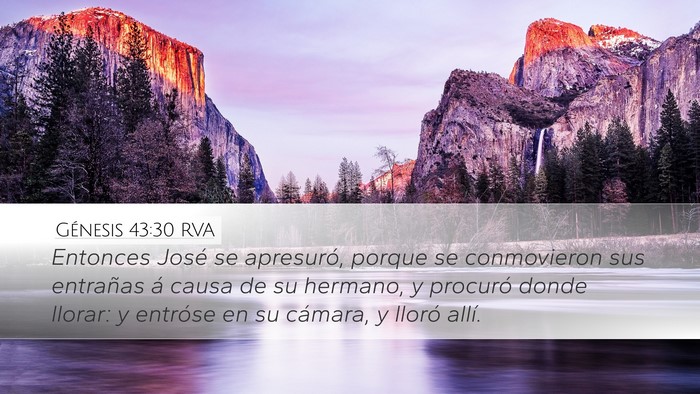 Génesis 43:30 RVA Bible Verse Image