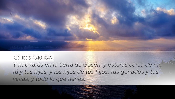 Génesis 45:10 RVA Bible Verse Image