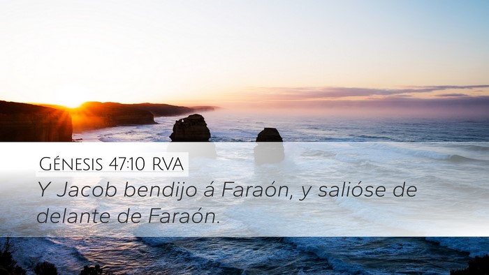 Génesis 47:10 RVA Bible Verse Image