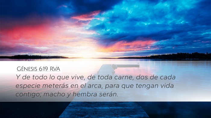 Génesis 6:19 RVA Bible Verse Image