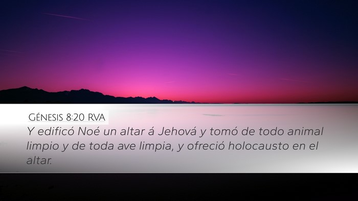 Génesis 8:20 RVA Bible Verse Image