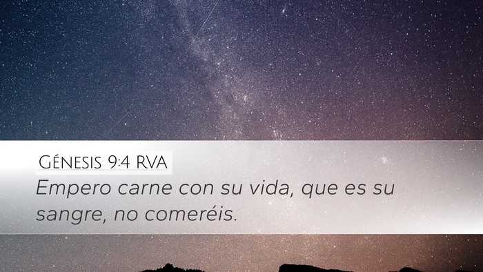 Génesis 9:4 RVA Bible Verse Image