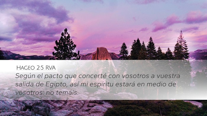 Hageo 2:5 RVA Desktop Wallpaper - Según el pacto que concerté con vosotros a - Desktop Bible Verse Wallpaper
