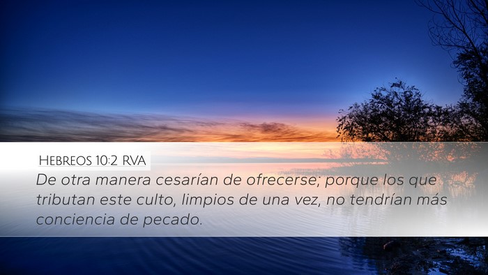 Hebreos 10:2 RVA Bible Verse Image