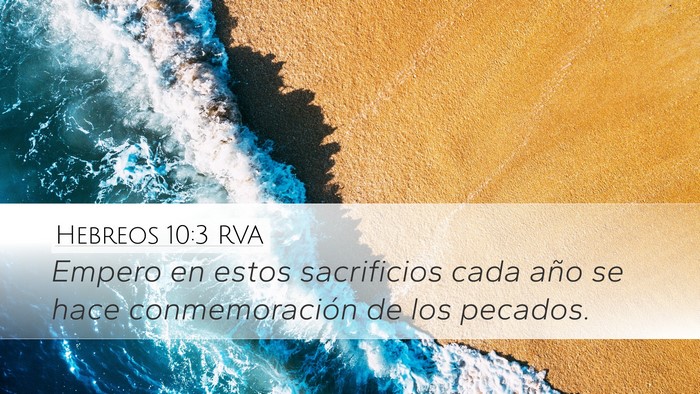 Hebreos 10:3 RVA Bible Verse Image