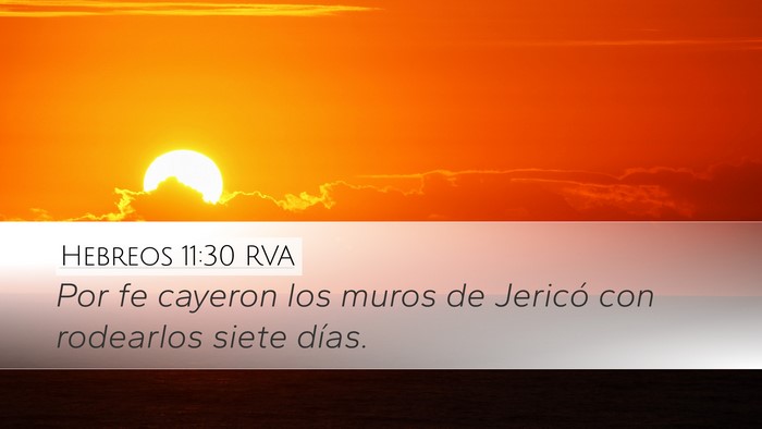 Hebreos 11:30 RVA Bible Verse Image