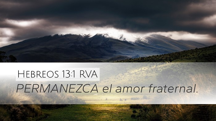 Hebreos 13:1 RVA Bible Verse Image