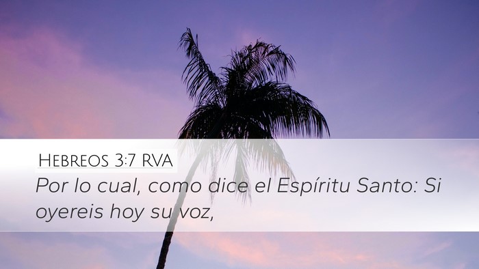 Hebreos 3:7 RVA Bible Verse Image