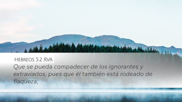 Hebreos 5:2 RVA Bible Verse Image