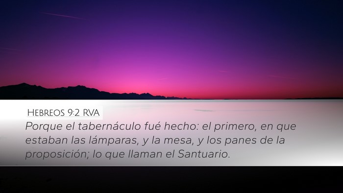Hebreos 9:2 RVA Bible Verse Image