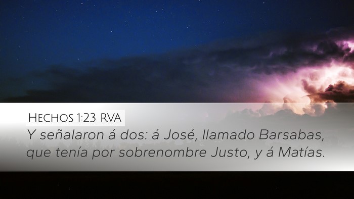 Hechos 1:23 RVA Bible Verse Image