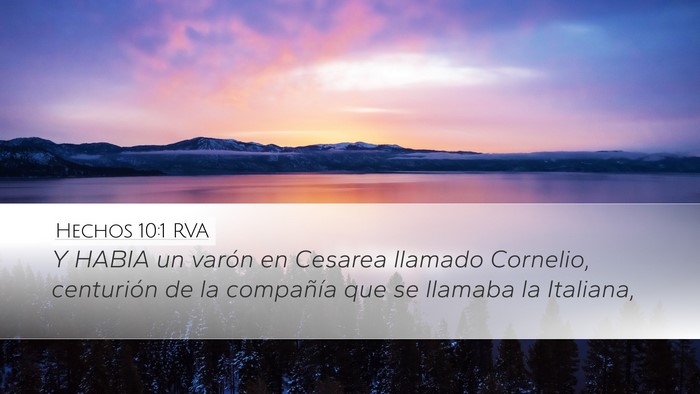Hechos 10:1 RVA Bible Verse Image