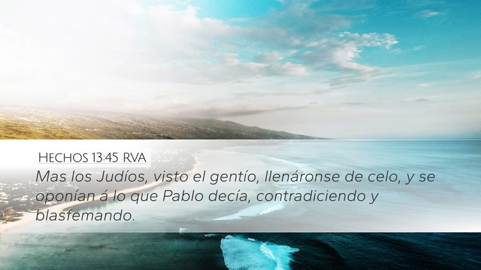 Hechos 13:45 RVA Bible Verse Image