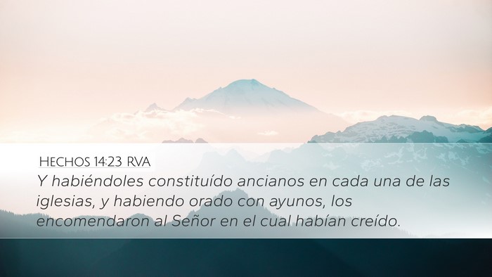 Hechos 14:23 RVA Bible Verse Image