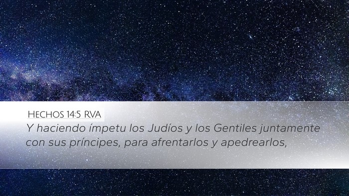 Hechos 14:5 RVA Bible Verse Image