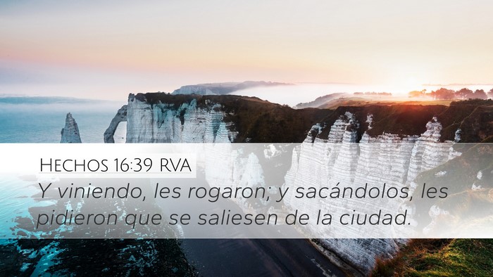 Hechos 16:39 RVA Bible Verse Image