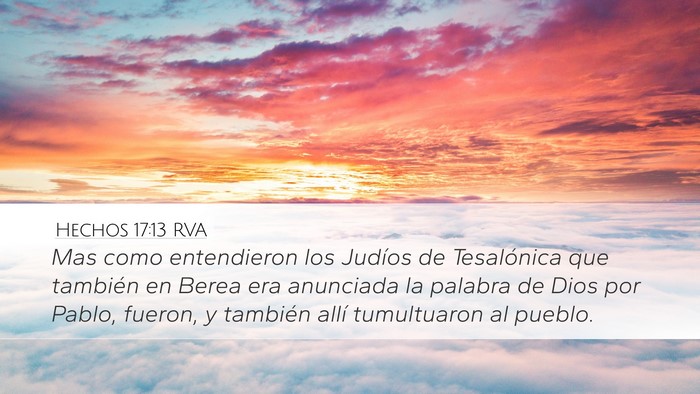 Hechos 17:13 RVA Bible Verse Image