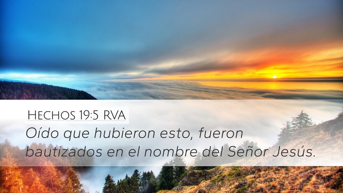 Hechos 19:5 RVA Bible Verse Image