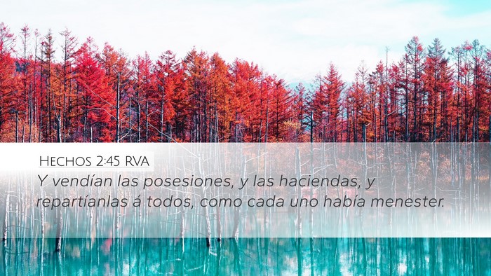 Hechos 2:45 RVA Bible Verse Image