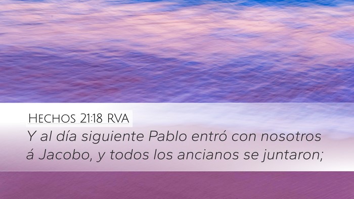 Hechos 21:18 RVA Bible Verse Image