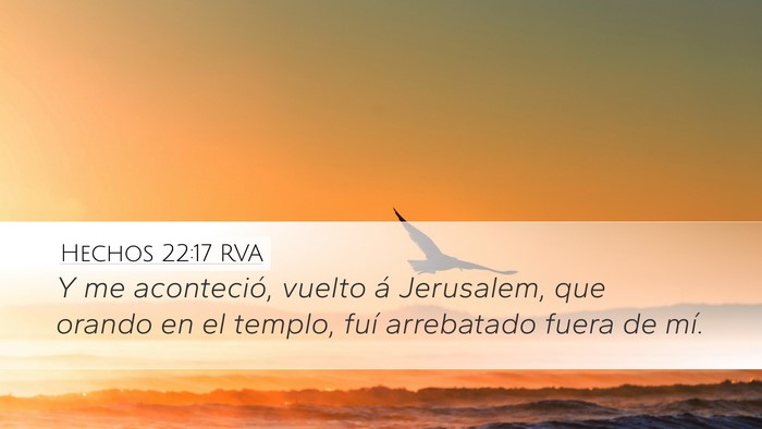 Hechos 22:17 RVA Bible Verse Image