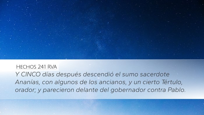 Hechos 24:1 RVA Bible Verse Image