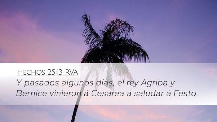 Hechos 25:13 RVA Bible Verse Image