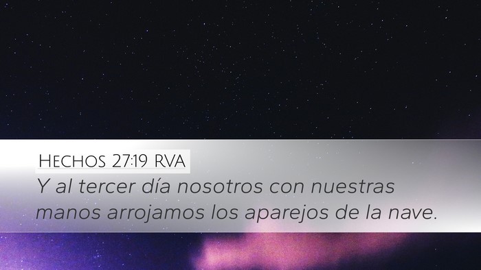 Hechos 27:19 RVA Bible Verse Image