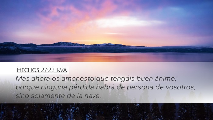 Hechos 27:22 RVA Bible Verse Image