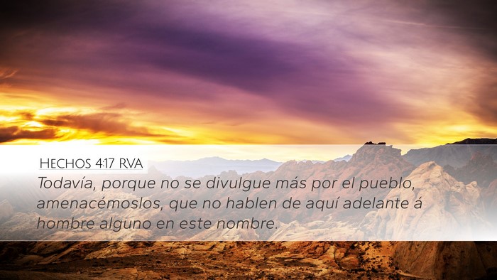 Hechos 4:17 RVA Bible Verse Image