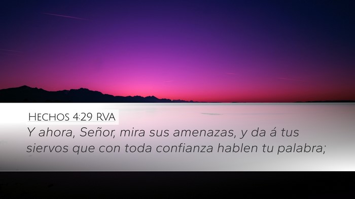 Hechos 4:29 RVA Bible Verse Image