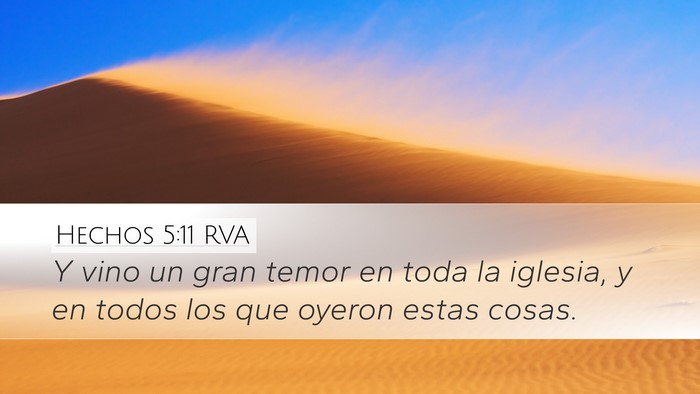 Hechos 5:11 RVA Bible Verse Image