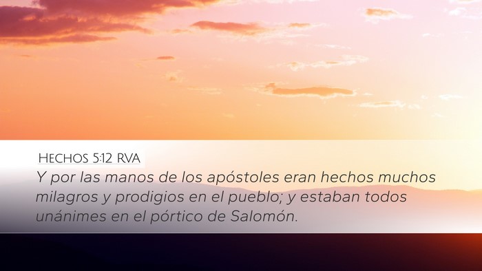 Hechos 5:12 RVA Bible Verse Image