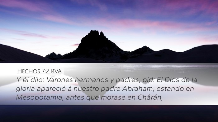 Hechos 7:2 RVA Bible Verse Image